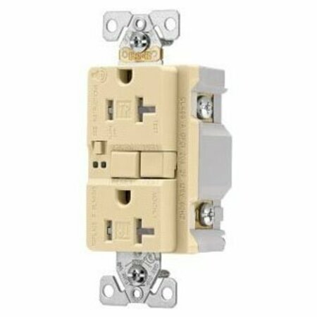 EATON WIRING DEVICES GFCI RECEPTACLE, AUDIBLE ALARM, TAMPER RESISTANT, SELF-TEST TRSGFA15V